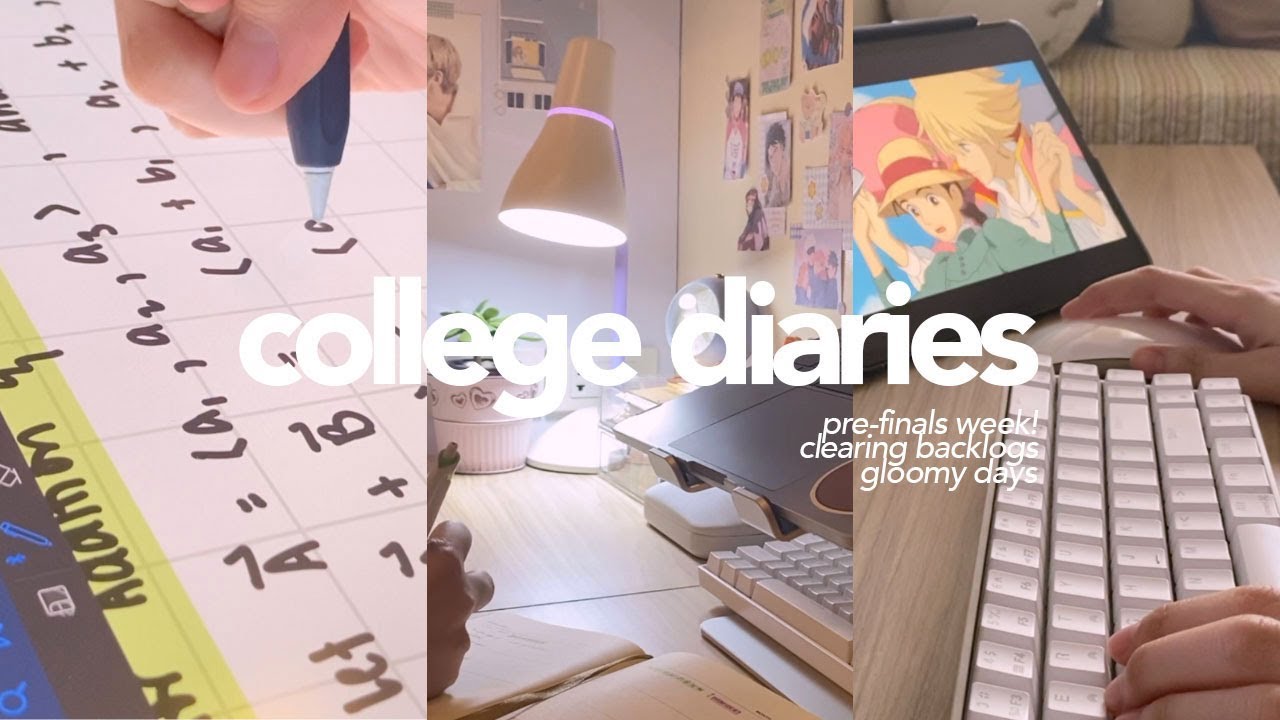 college diaries 🌧 a week before finals, clearing my backlogs, gloomy days