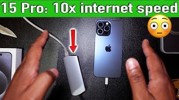 iPhone 15 Pro gets INSANE internet speeds with Ethernet Cable!