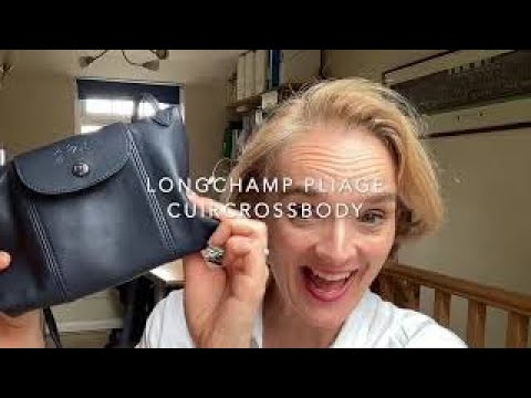 Vlog: Longchamp Le Pliage Cuir LGP XS Top Handle Bag, Denim Shirt