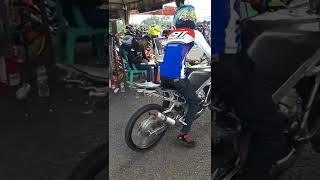 Drag Bike Riding in Indonesia use Super Tiny Tires screenshot 5