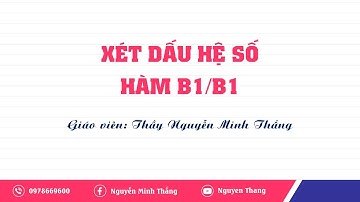 10 GIÂY XÉT DẤU HỆ SỐ HÀM BẬC NHẤT TRÊN BẬC NHẤT (B1/B1)