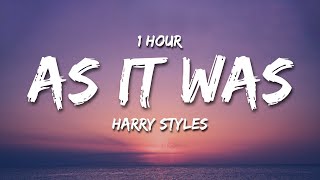 Harry Styles - As It Was (1 HOUR) WITH LYRICS