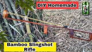 DIY  Homemade Slingshot || Easy way to make powerful Slingshot -Bamboo craft.