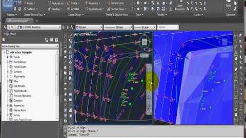 Edit Surface with triangulation, Swap Edge, Add Line & Delete Line in AutoCad Civil 3d in Urdu/Hindi