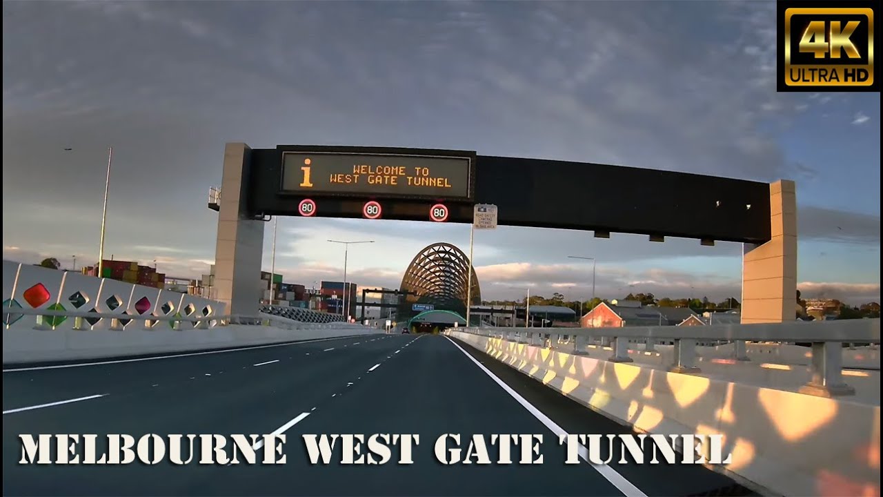 Melbourne West Gate Tunnel | 1st day realtime driving | 4k