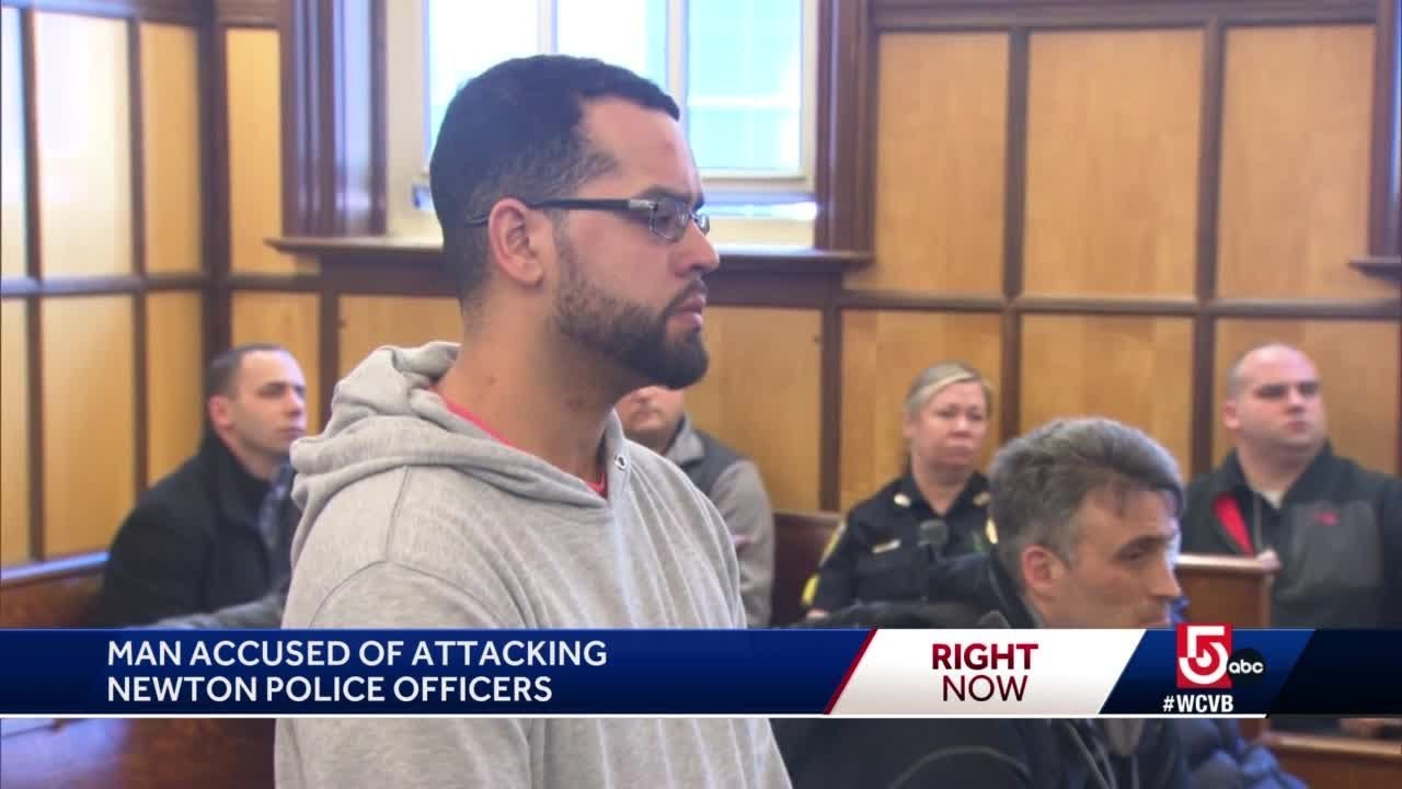 Man accused of attacking officers appears in court - YouTube