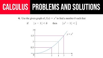4. Use the given graph of f(x)=x^2 to find a number δ such that if |x-1|⋖δ then |x^2-1|⋖1/2.