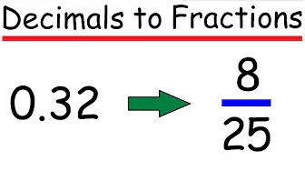 Converting Decimals to Fractions - Math