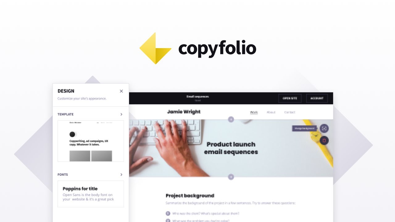 Copyfolio – Website and portfolio builder for writers