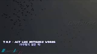 T.O.P – Act Like Nothing’s Wrong (아무렇지 않은 척) SUB INDO
