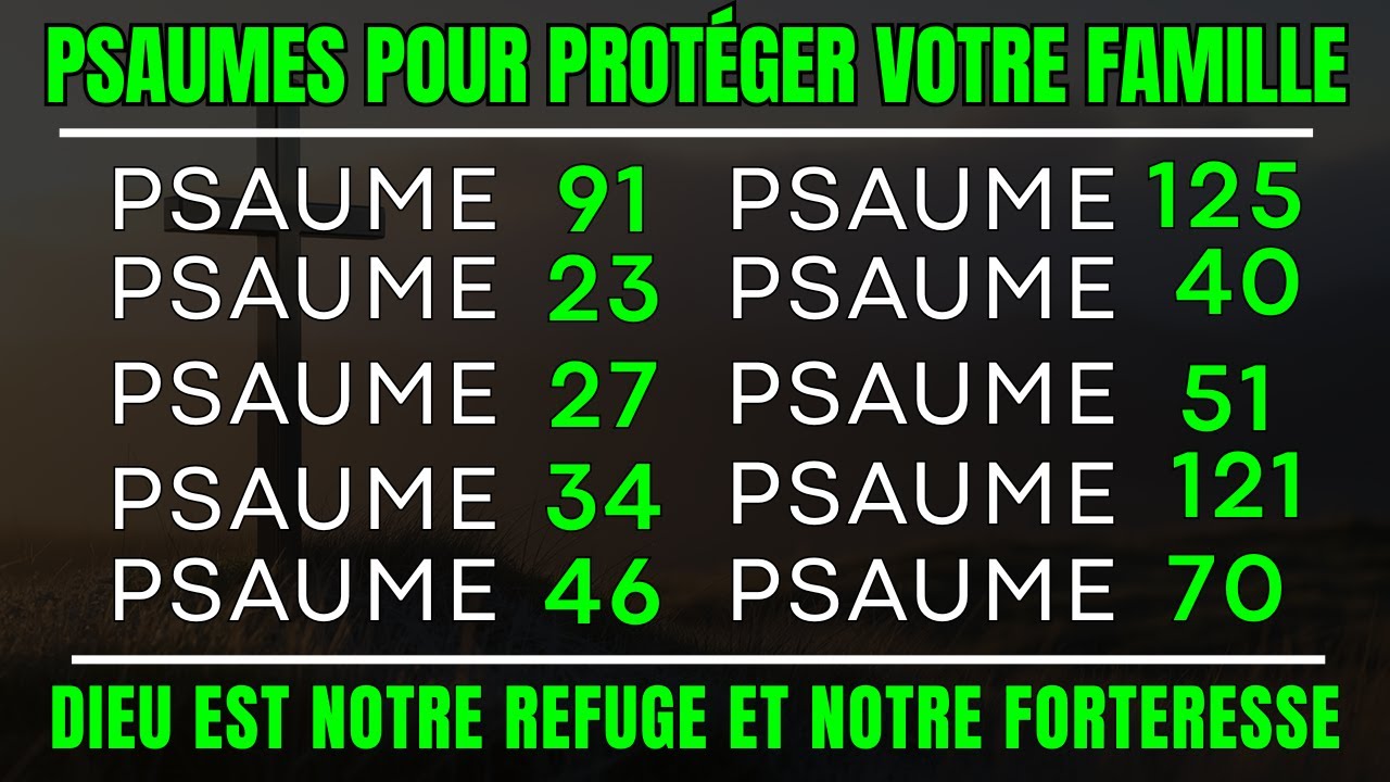 PSAUMES POUR PROTÉGER TA MAISON ET TA FAMILLE – DIEU EST NOTRE REFUGE ET NOTRE FORTERESSE