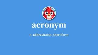 Acronym: Meaning, Pronunciation, Definition in American & British English - acronyms