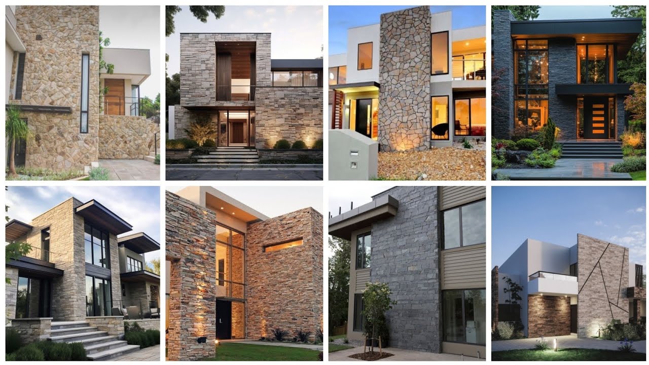 Timeless House Front Stone Wall Cladding | 2025 Trend Elevation Tiles ...