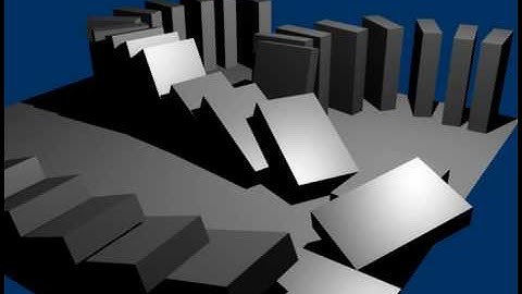 Domino, Animation with BGE, first test.