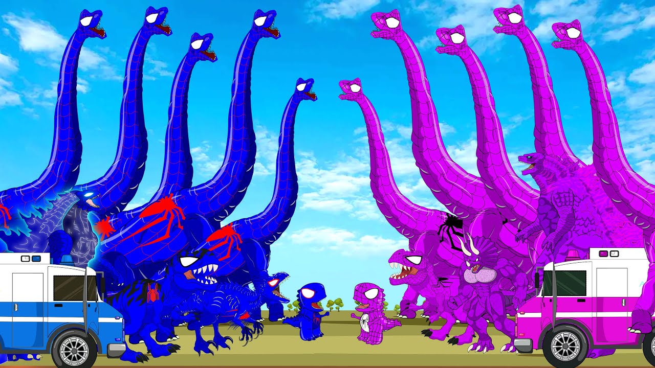 Dinosaur Adventures: Purple T-rex vs Blue T-rex Dinosaurs| How the Dinosaurs Actually Died