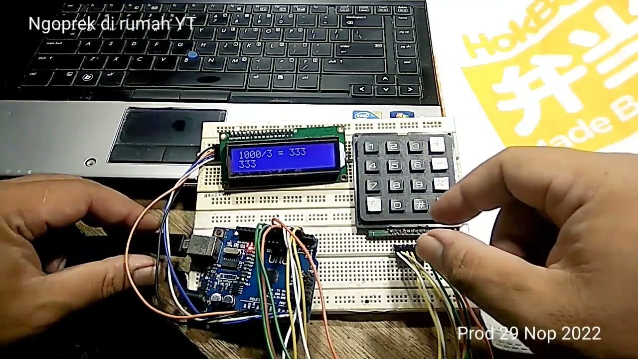 Membuat Kalkulator Arduino untuk test keypad matrix 4x4 - keypad untuk modifikasi HT iCOM 02N