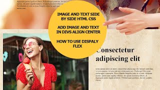 HTML tutorials | How to fix image and text side by side with html and css | #flex #html #css  #text