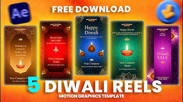 Happy Diwali Reels video in after effects | Diwali Motion Graphics | Free Download