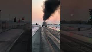 4000 horsepower semi dragster blows intercooler and still runs at half boost peterbilt