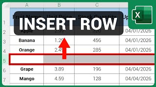 Insert Rows in Excel in 1 Second