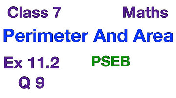 Q 9 | Ex 11.2 | Class 7 | Perimeter And Area | Chapter 11 | PSEB | Maths