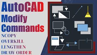 AutoCAD Modify Commands Part 2: NCOPY, Overkill, Draw Order & More | Complete Beginner’s Guide
