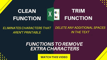 How to use Trim and Clean Function-MS Excel-Remove Extra Spaces and Non printable Characters