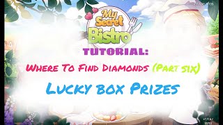 Get lucky!🎲 Get Diamonds💎 From Lucky Boxes |Free Diamonds |My Secret Bistro🍽 Tutorial Part Six screenshot 3