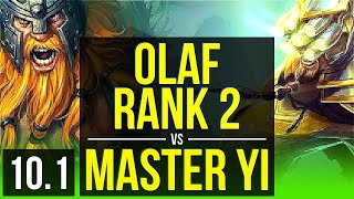 OLAF vs MASTER YI (JUNGLE) | Rank 2, Rank 1 Olaf, KDA 6/2/5 | JP Master | v10.1