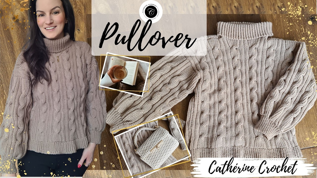 Rollkragenpullover Zopfmuster