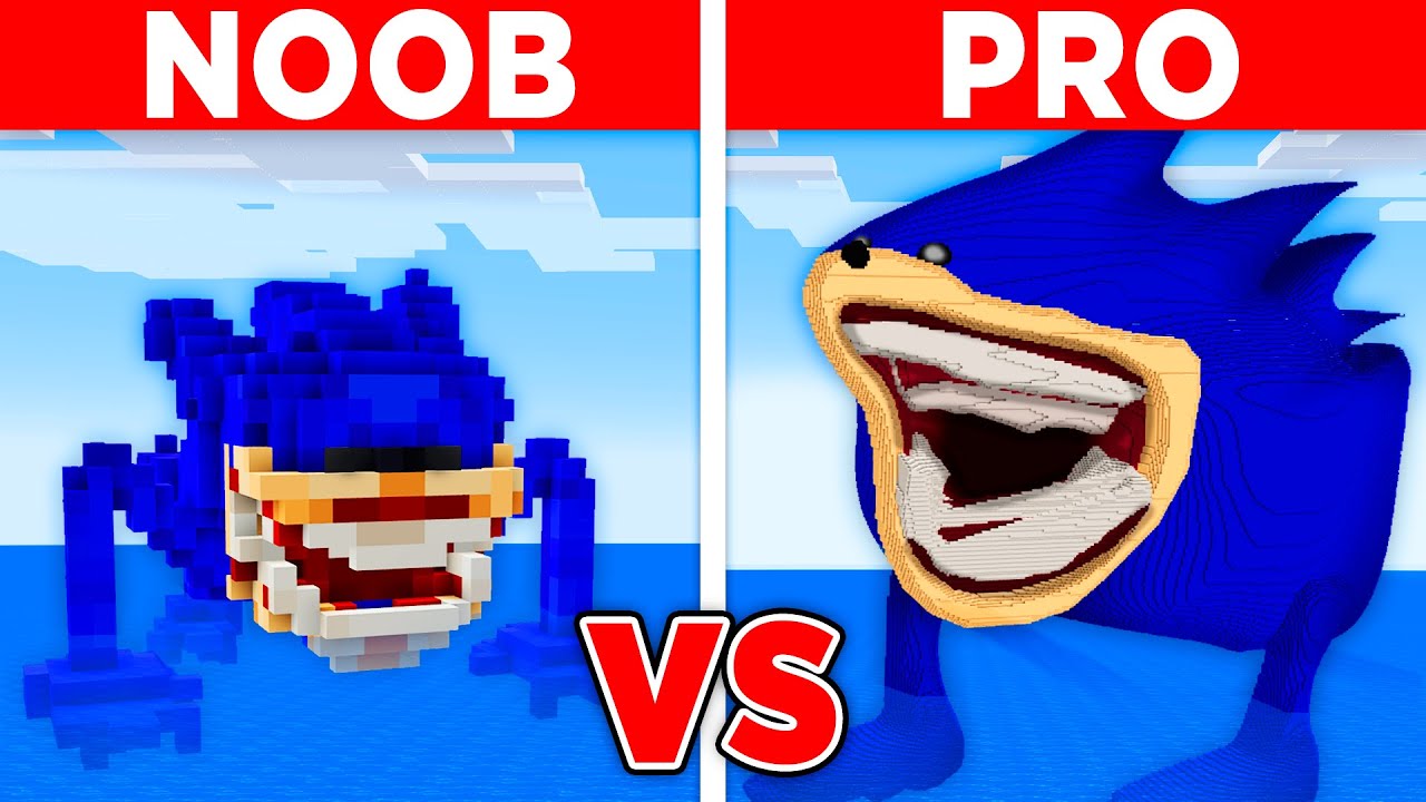NOOB vs PRO: SHIN SONIC House Build Challenge in Minecraft