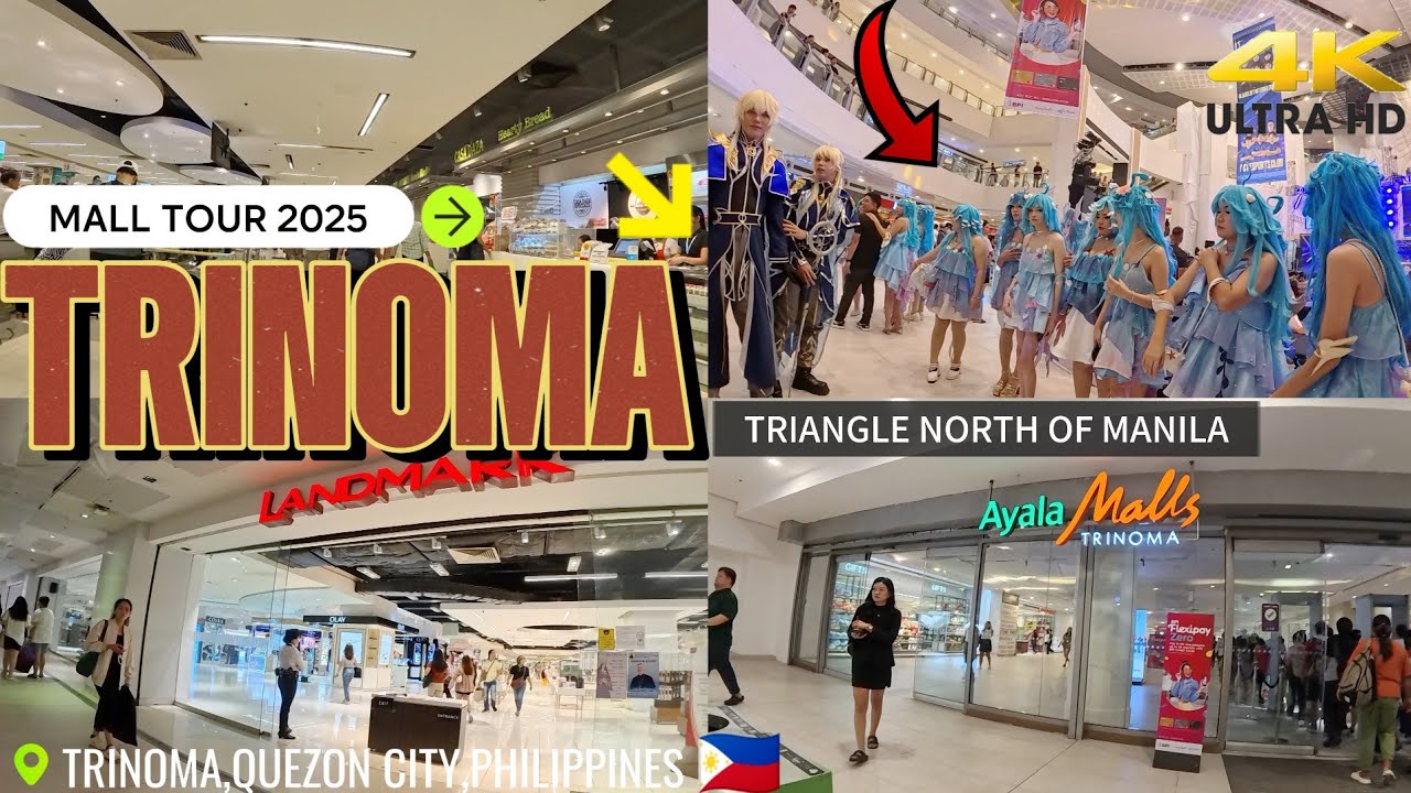 [4K] TriNoma & Landmark Walking Tour 🛍️ | Ayala Malls Philippines 🎥