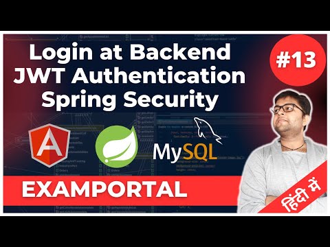 ?Coding Login at Backend using JWT Authentication Spring Security | Spring Security | Examportal #13