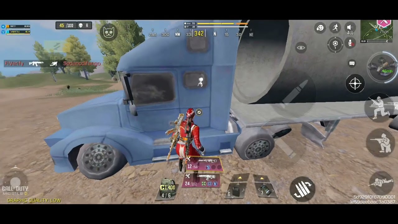 Helping a newbie player to level up his rank by winning a ranked br match in CODM game