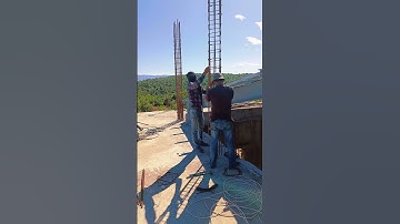 Reinforcement work for column 20 #construction #design #building #construction #home #house #work