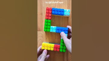 Making Number 5: Learning to Count with Building Blocks #shorts