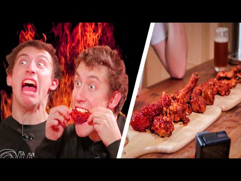 We Try the SPICIEST Chicken Wings in Korea!!???