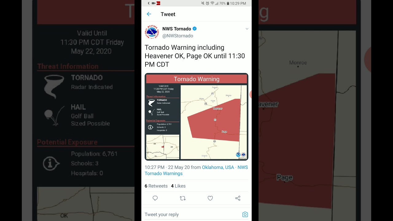 Heavener, Oklahoma Tornado 52220 YouTube