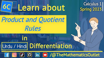 Product rule and Quotient rule for Derivatives in urdu hindi
