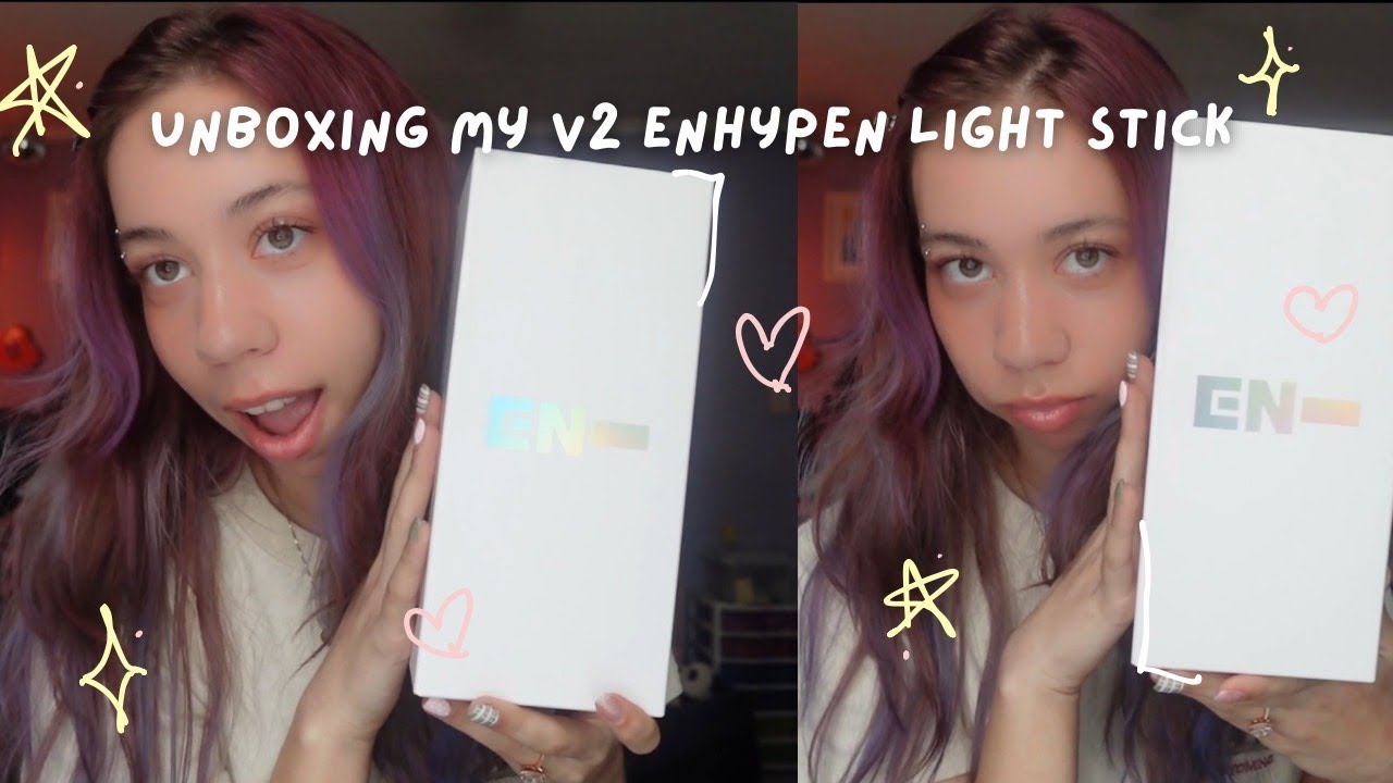 unbox my v2 enhypen light stick with me! ⋆ ˚｡⋆୨୧˚plus putting away photo cards˚୨୧⋆｡˚ ⋆