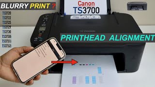 Printhead Alignment Canon TS3700 Printer - Fix Blurry Text & Improve Print Quality !!