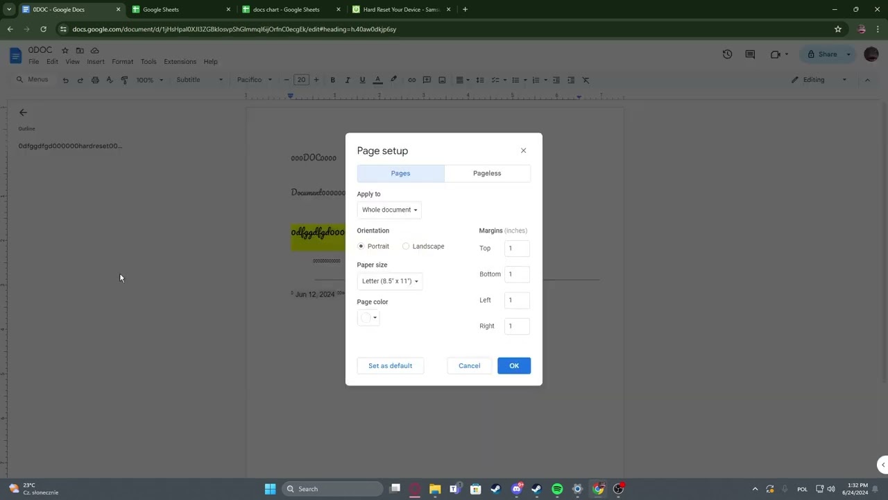 How to Change Paper Orientation in Google Docs | Set Orientation