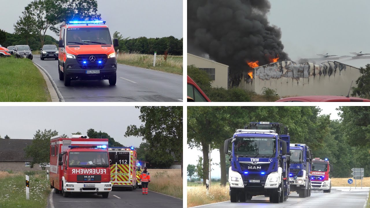 [Brennt Mülldeponie] Einsatzfahrten zu Großbrand in Swisttal