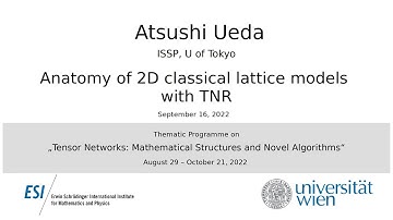 Atsushi Ueda - Anatomy of 2D classical lattice models with TNR