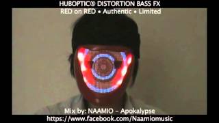 Red-on-Red LED Mask Light Up Costume Mask -Robot Design Wardrobe Bodysuit by Jorge Pong