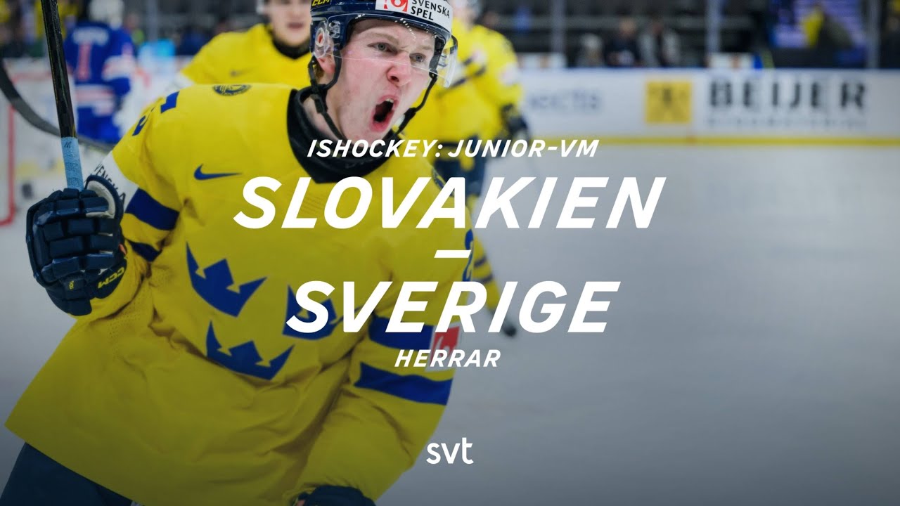Ishockey: Junior-VM Slovakien-Sverige