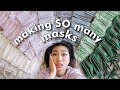 making face masks in quarantine until my hands fall off | JENerationDIY