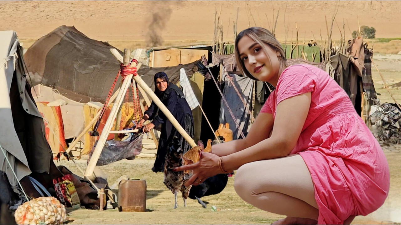 Знакомство с кочевым образом жизни Ирана: доение коров и производство масла на пастбищах.