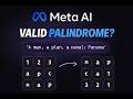 Valid Palindrome - Two Pointer Approach Asked at Meta AI | LeetCode 125 | AI/ML Interview Prep