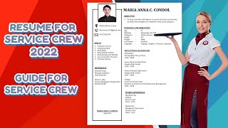 How to make Resume/CV for Service Crew - Service Crew Format image